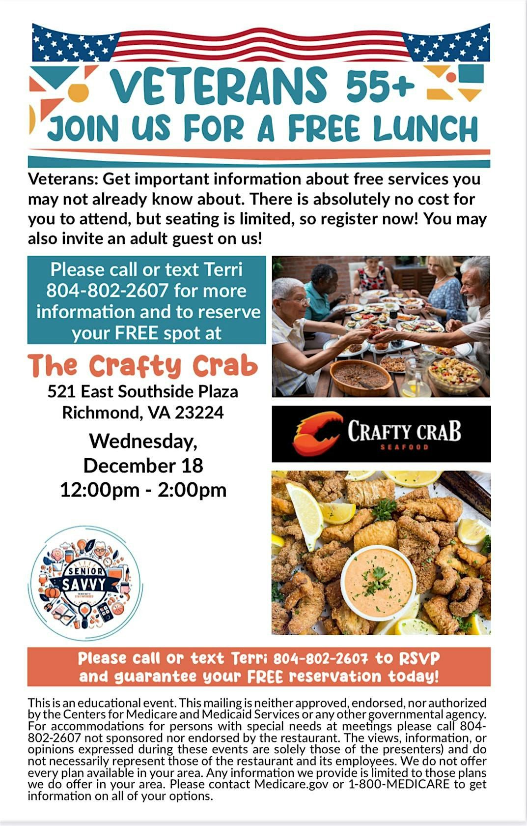 Veteran\u2019s Free Lunch