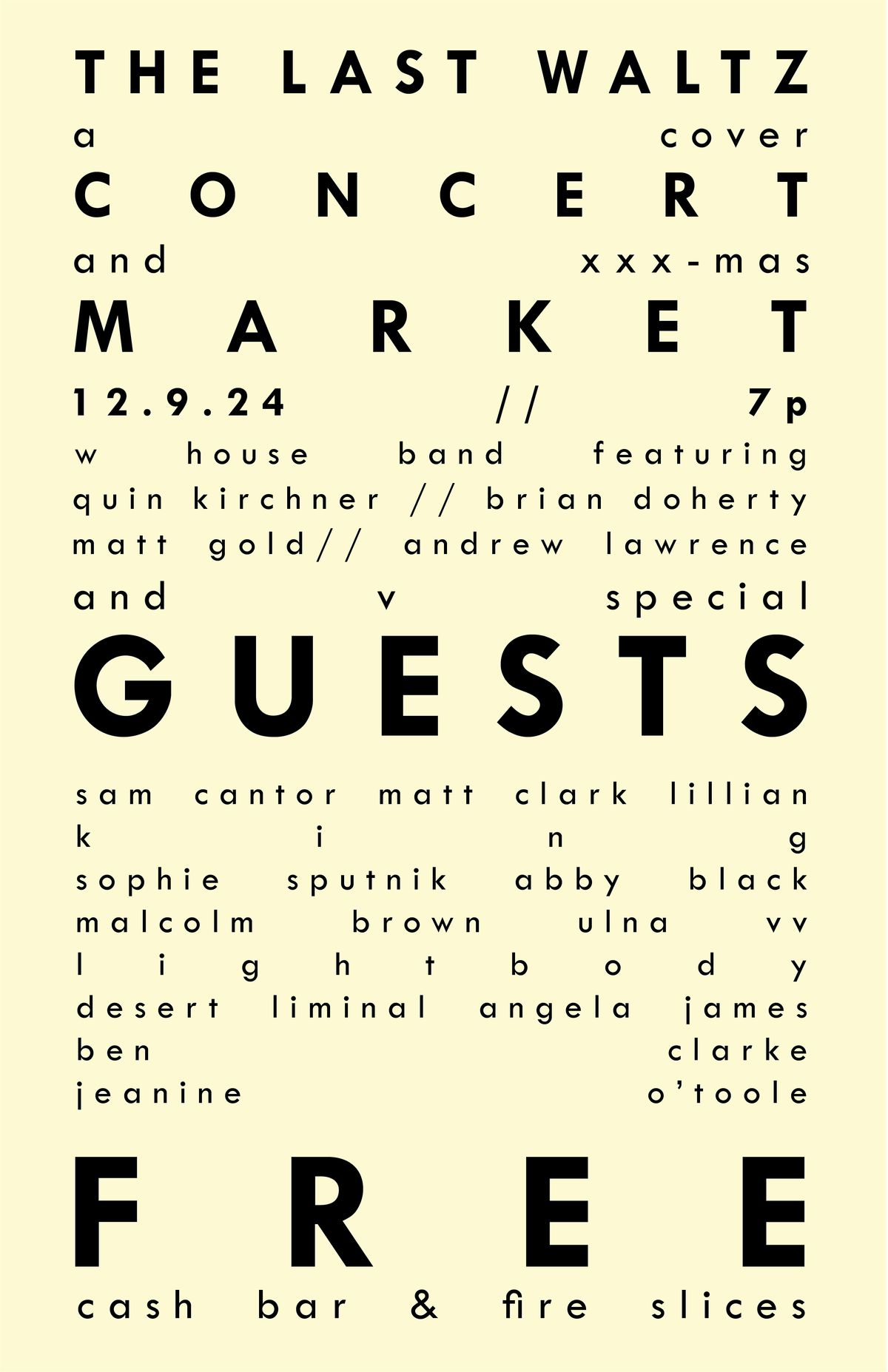 THE LAST WALTZ COVER CONCERT & CHRISTMAS MARKET - 2025