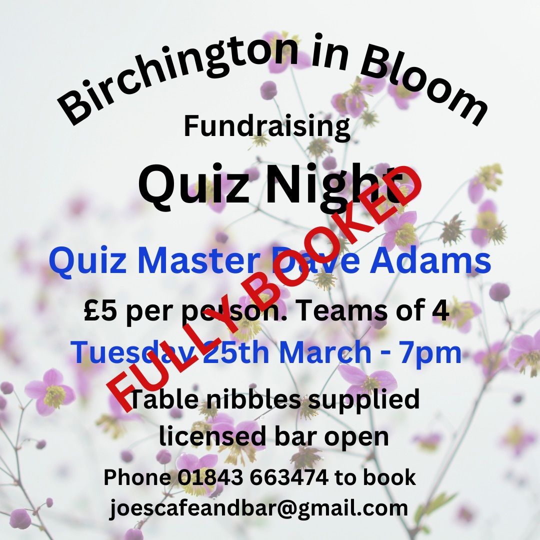 Birchington in Bloom Quiz Night 