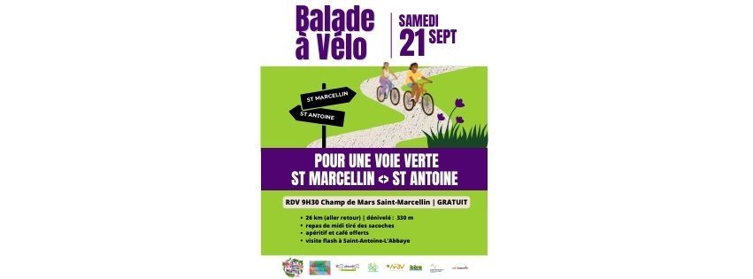 Sortie v\u00e9lo pour une voie verte entre Saint-Marcellin et Saint-Antoine