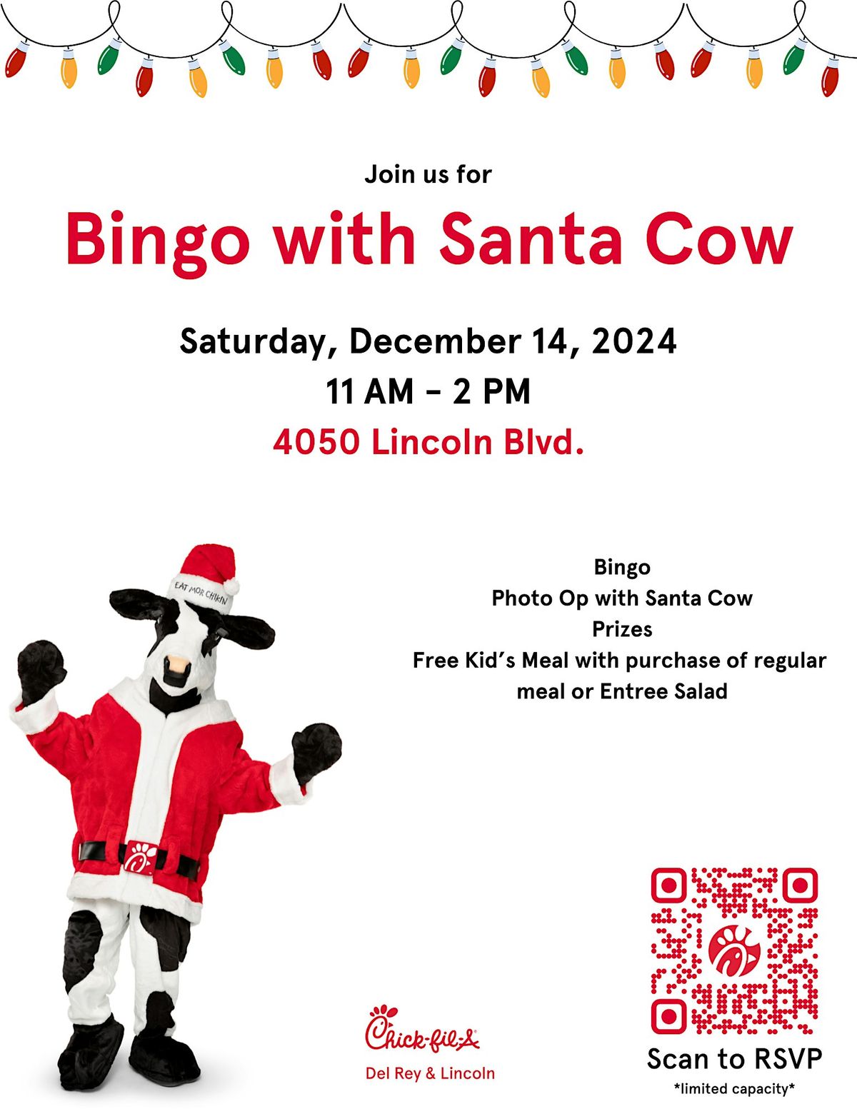 Bingo with Santa Cow