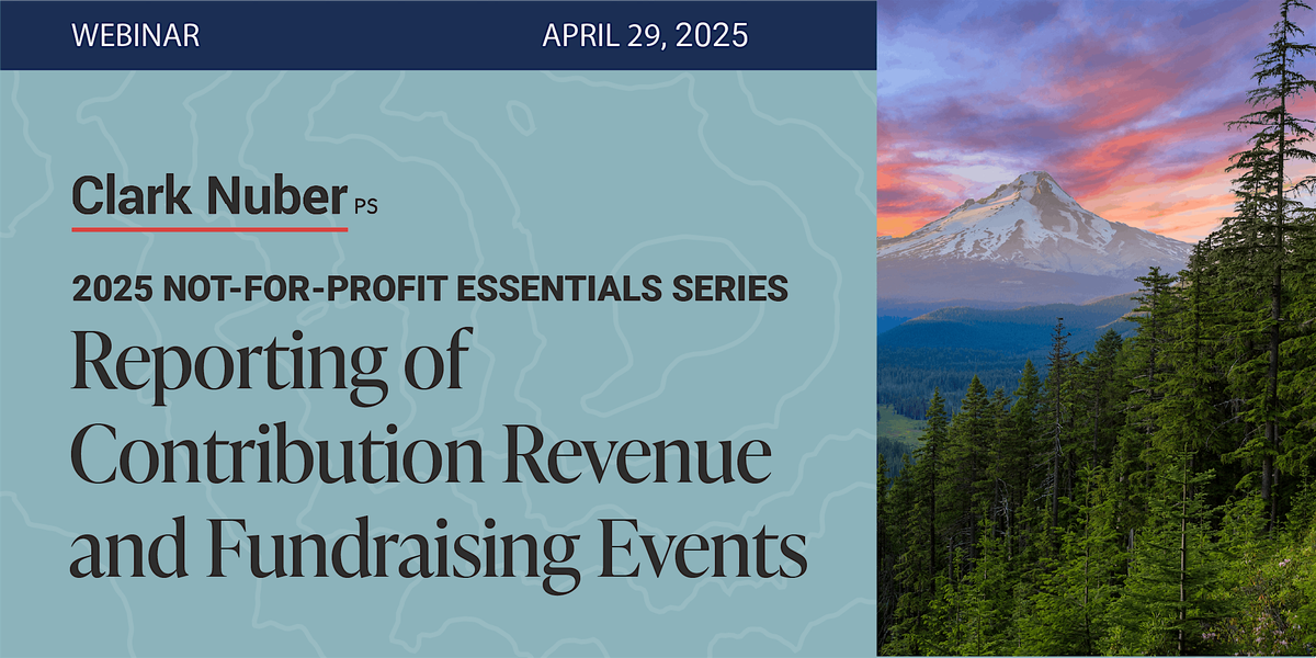 Reporting of Contribution Revenue and Fundraising Events