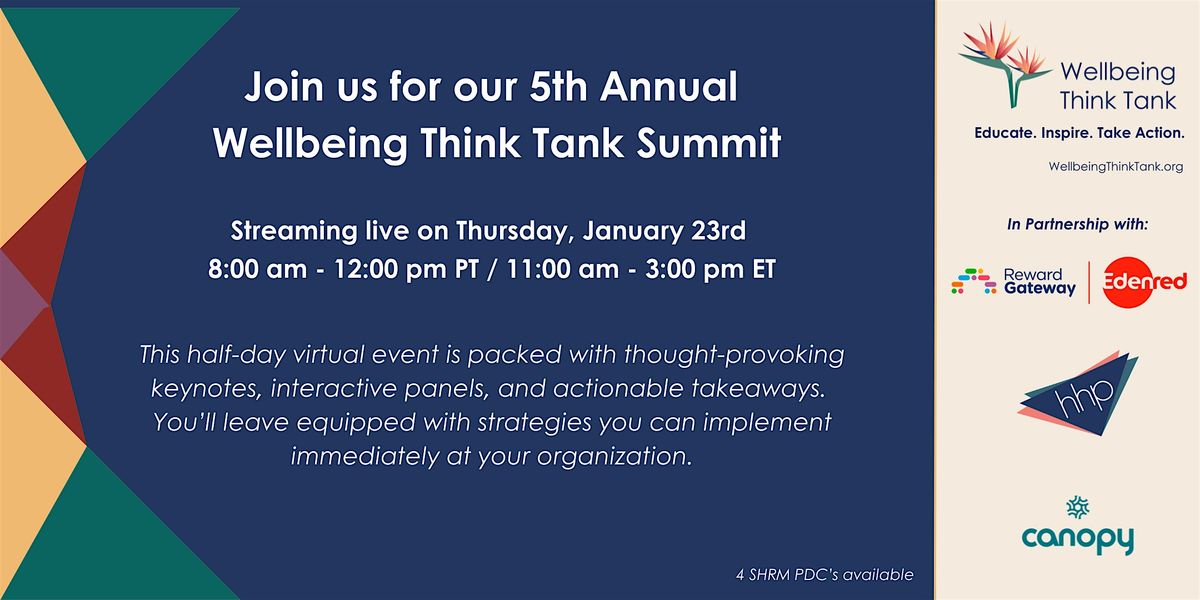 5th Annual Wellbeing Think Tank Summit