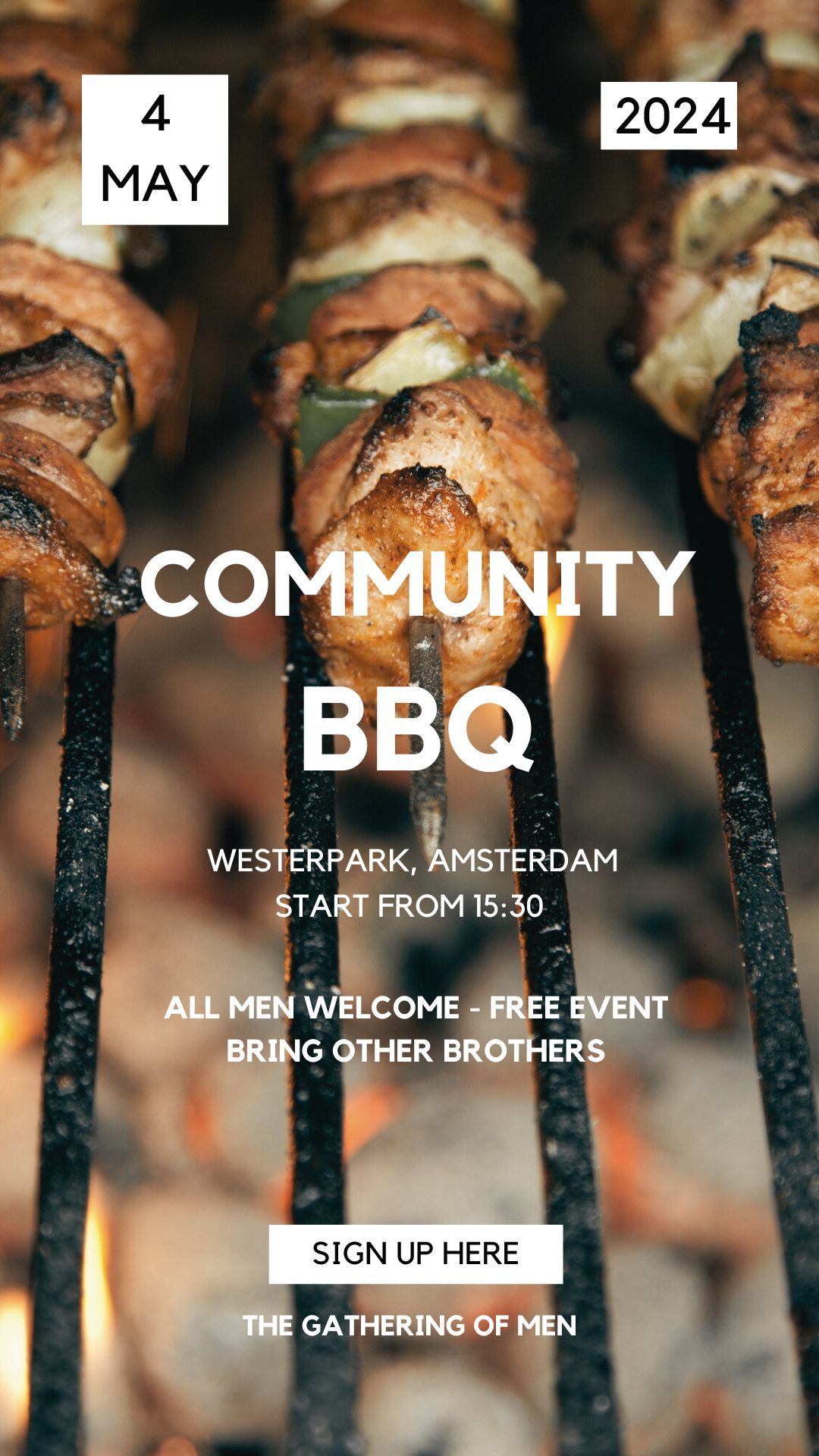 Community BBQ for the men in Amsterdam