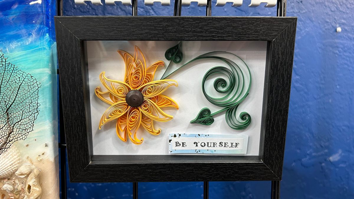 Quilling Art - Sunflower Shadowbox