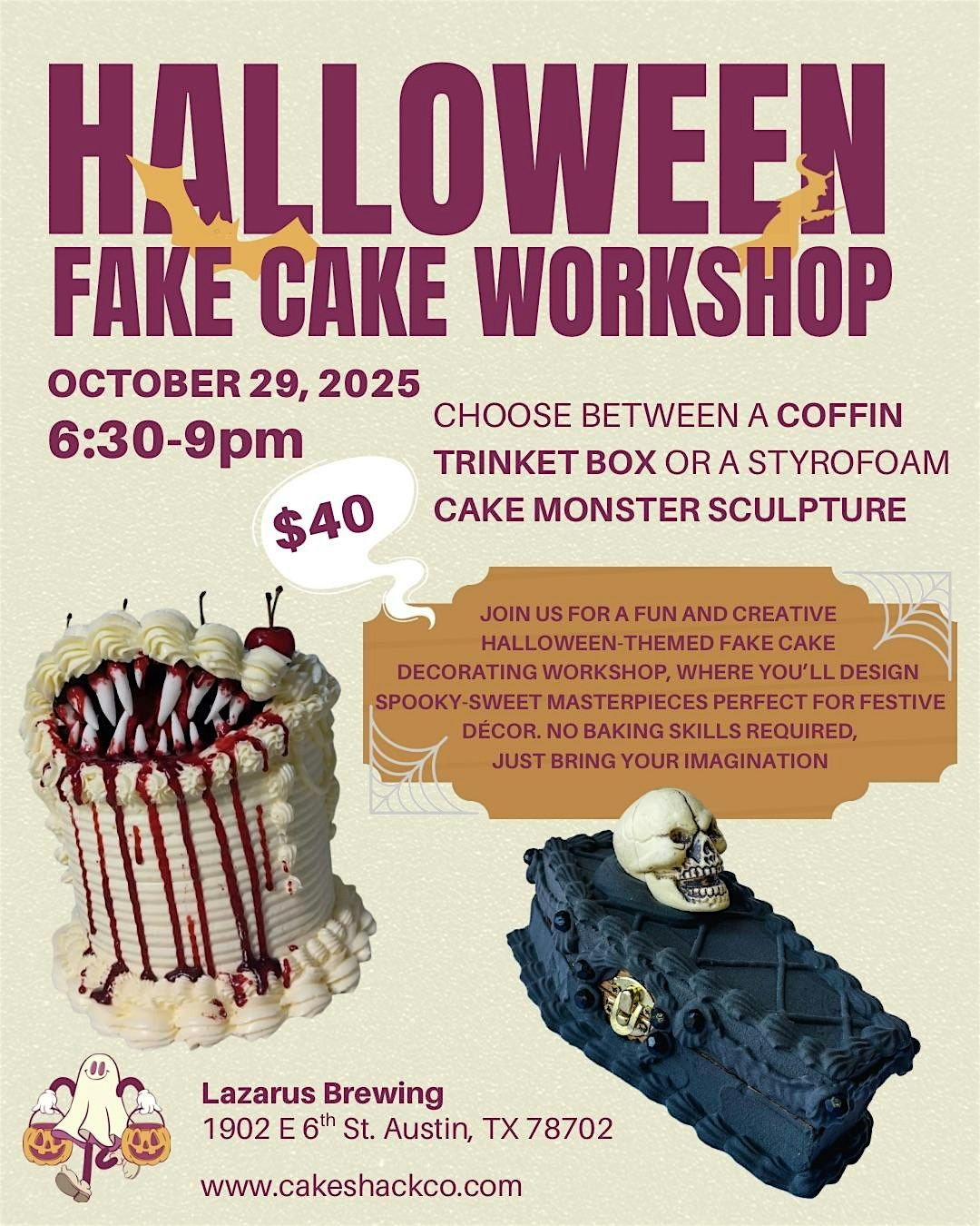 Halloween Fake Cake Workshop