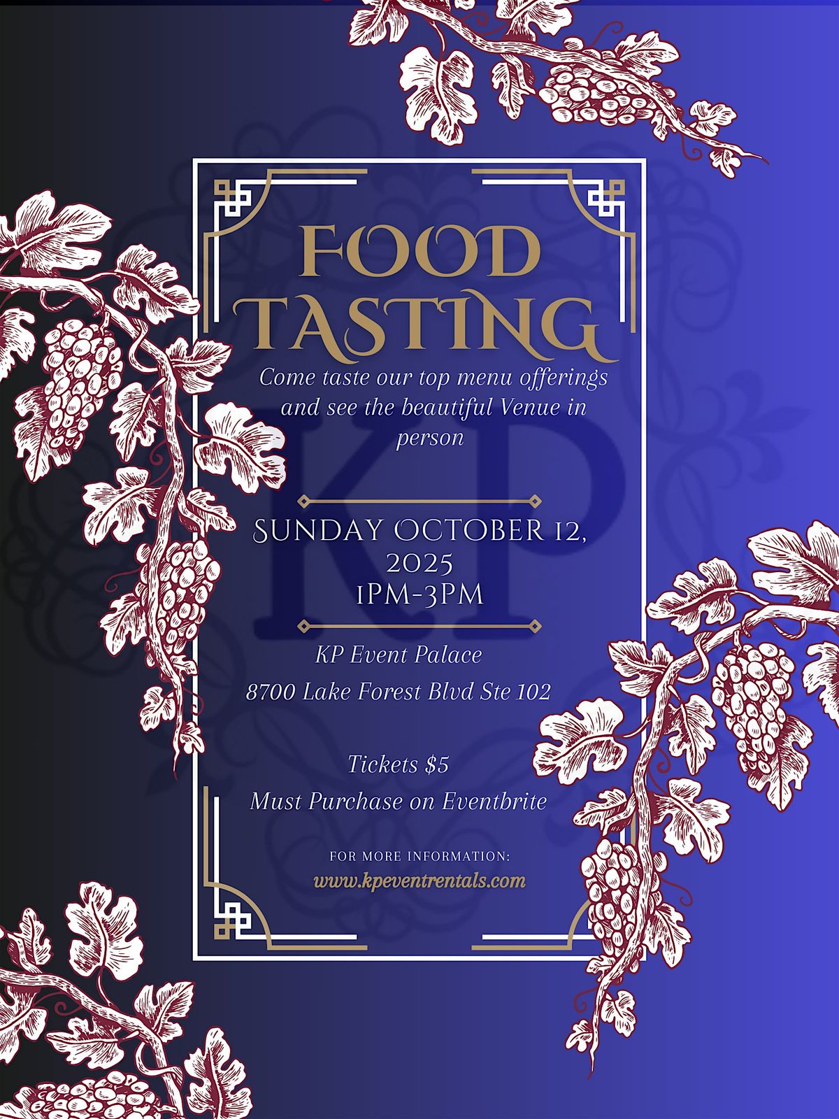 Food Tasting and Wedding Showcase