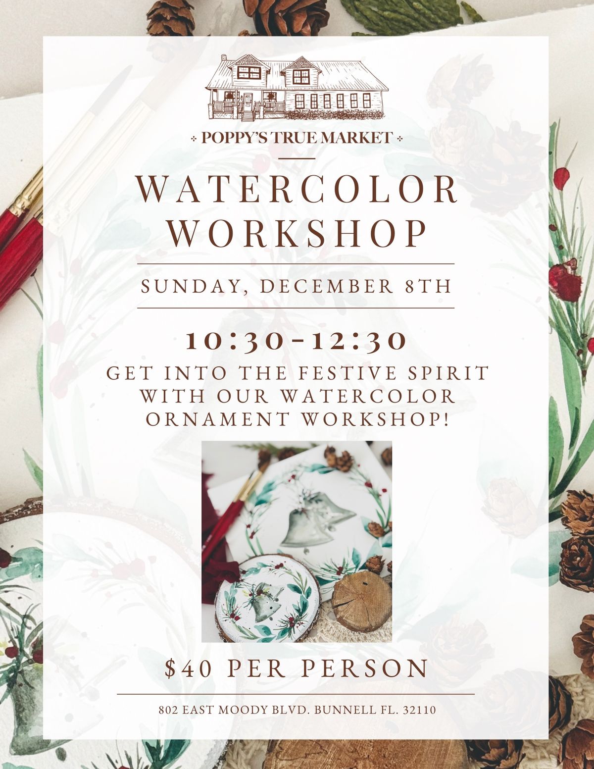 Watercolor Ornament Workshop