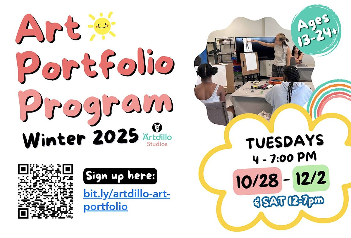 Art Portfolio Development Program Age 13-24+ (Oct. 28 - Dec. 2)