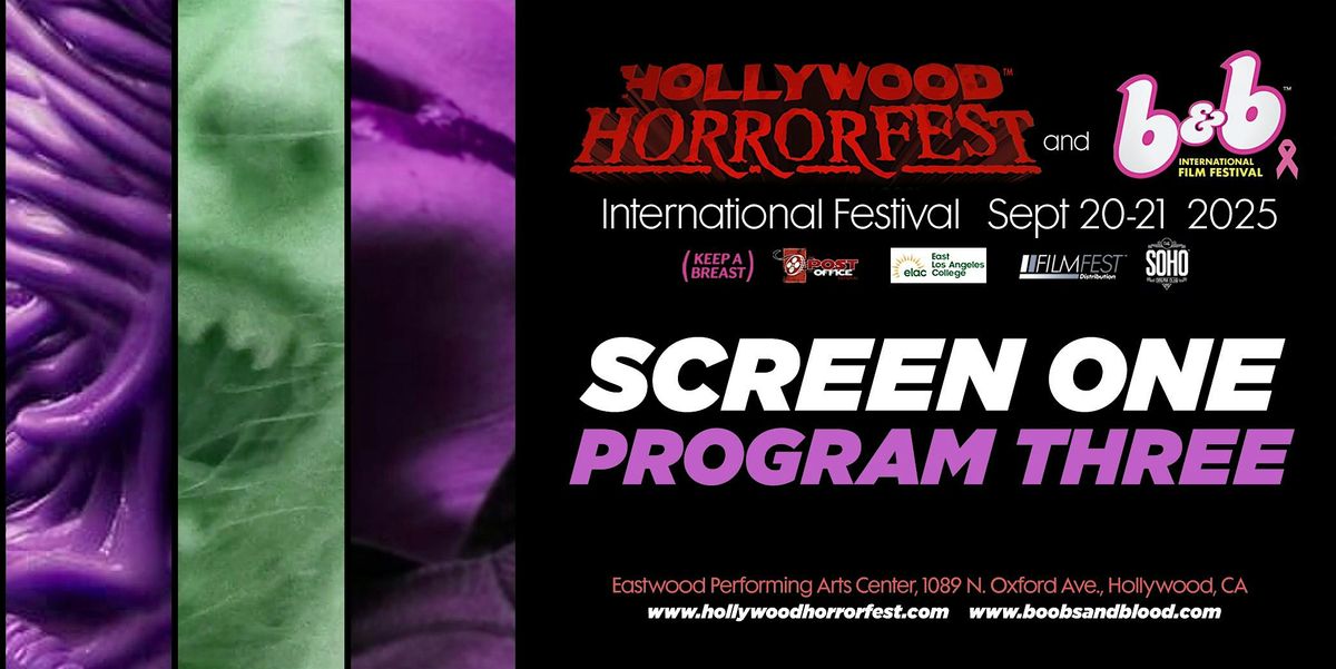 HOLLYWOOD HORRORFEST Shorts Program 3 (SCREEN ONE)