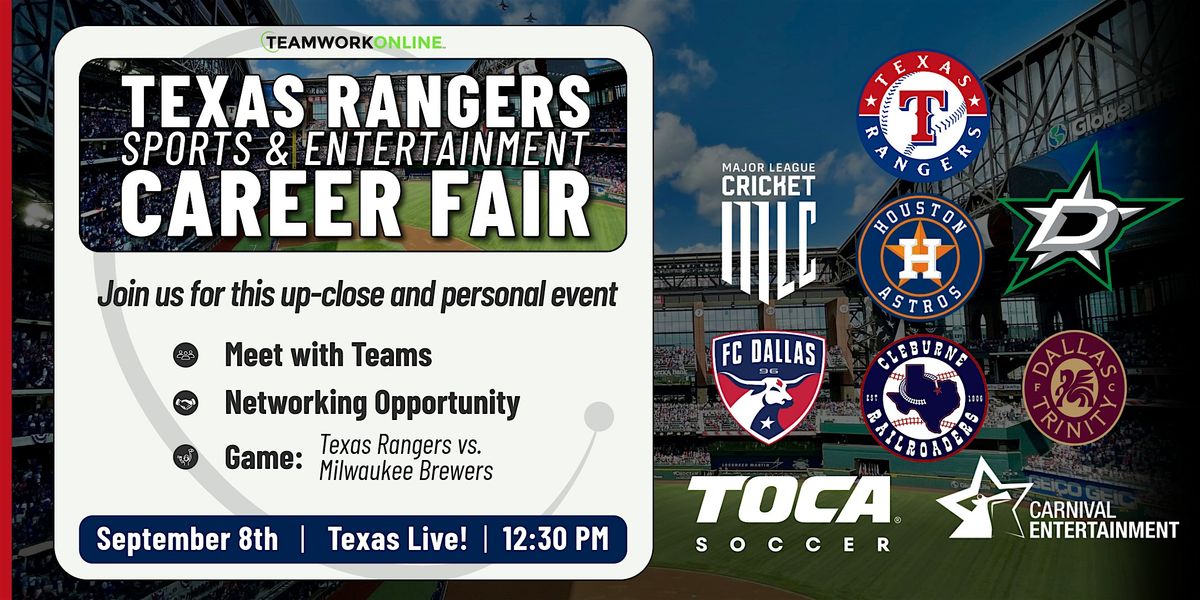 2025 Texas Rangers Sports & Entertainment Career Fair