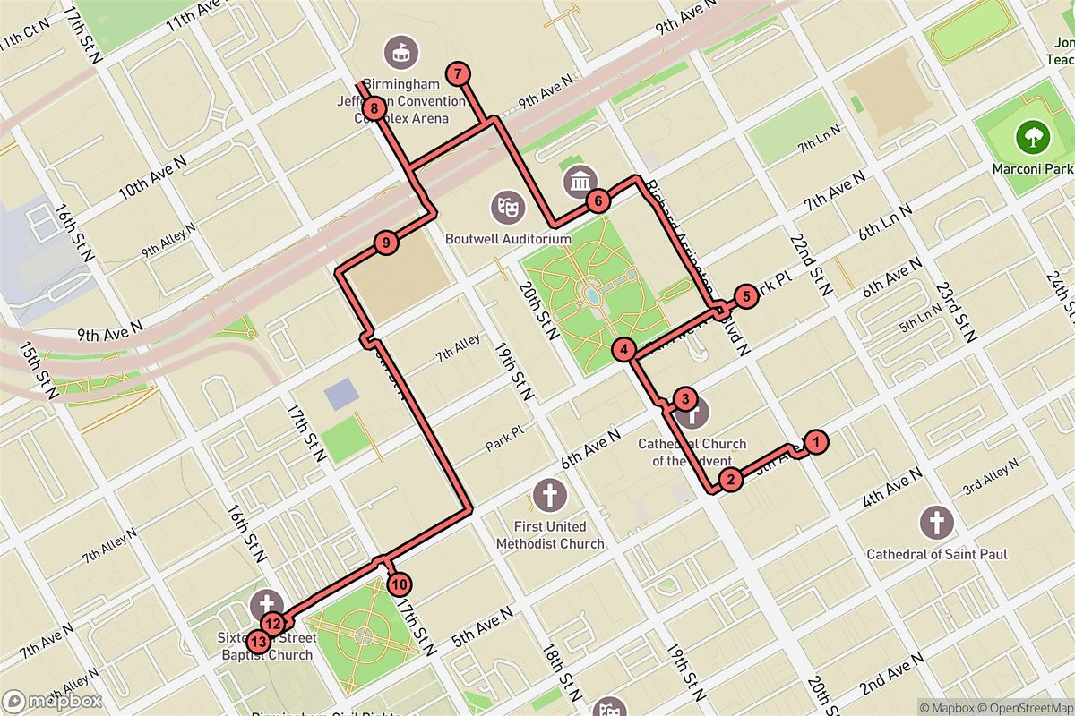 Birmingham Audio Tour: Echoes of Heritage and Civil Rights