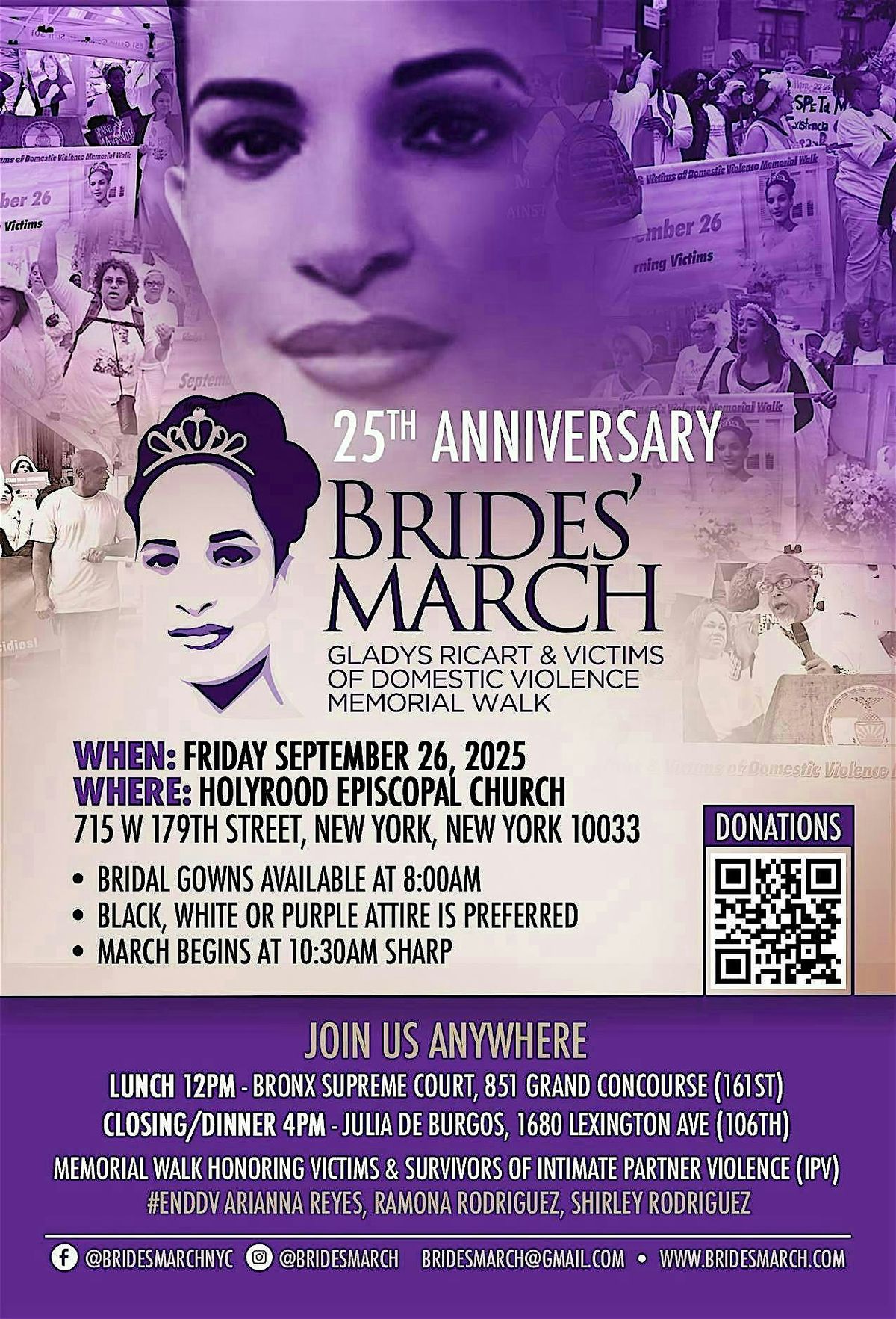 25th Annual Brides' March for Gladys Ricart & Victims of Domestic Violence