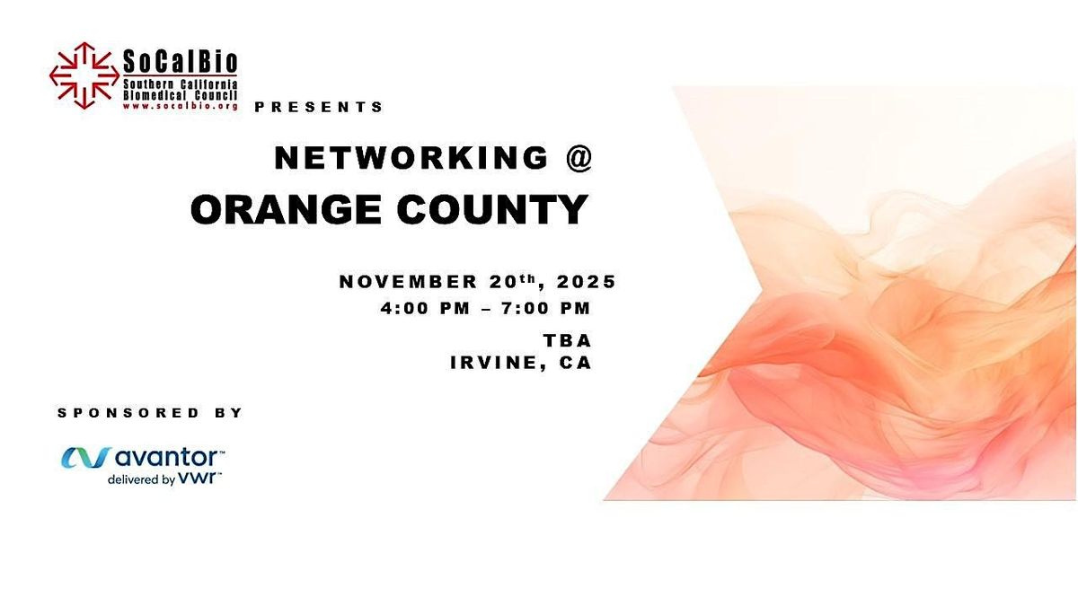 SOCALBIO Networking Mixer in ORANGE COUNTY