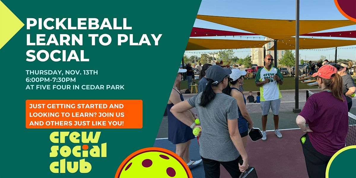 Pickleball Learn to Play Social