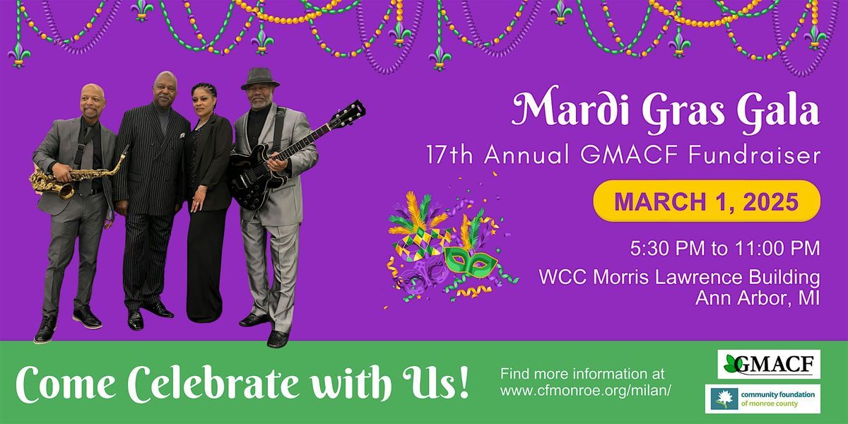 Mardi Gras Gala - 17th Annual GMACF Fundraiser