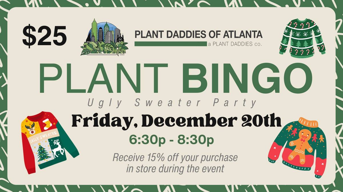 Ugly Sweater Plant Bingo