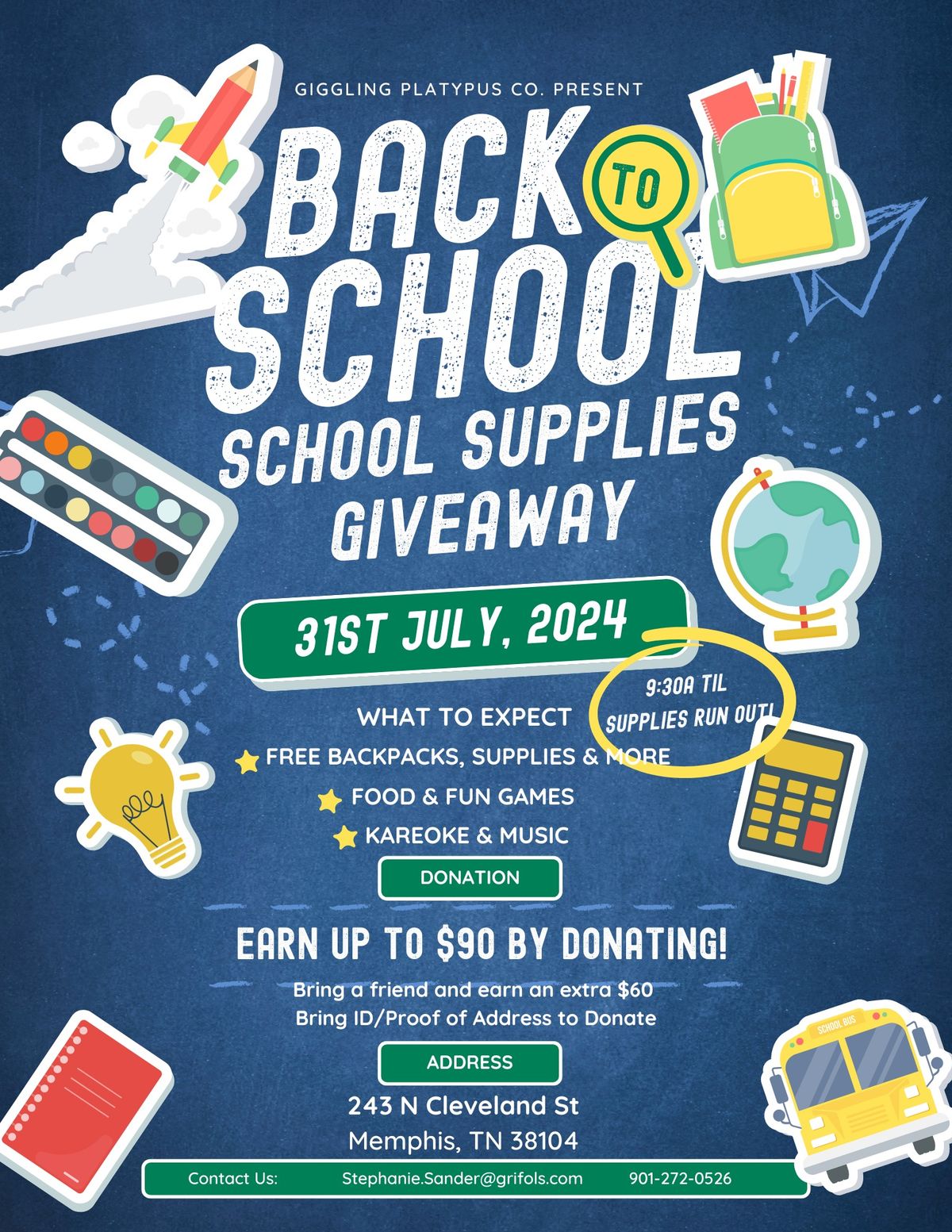 2nd Annual Back-to-School School Supply Giveaway