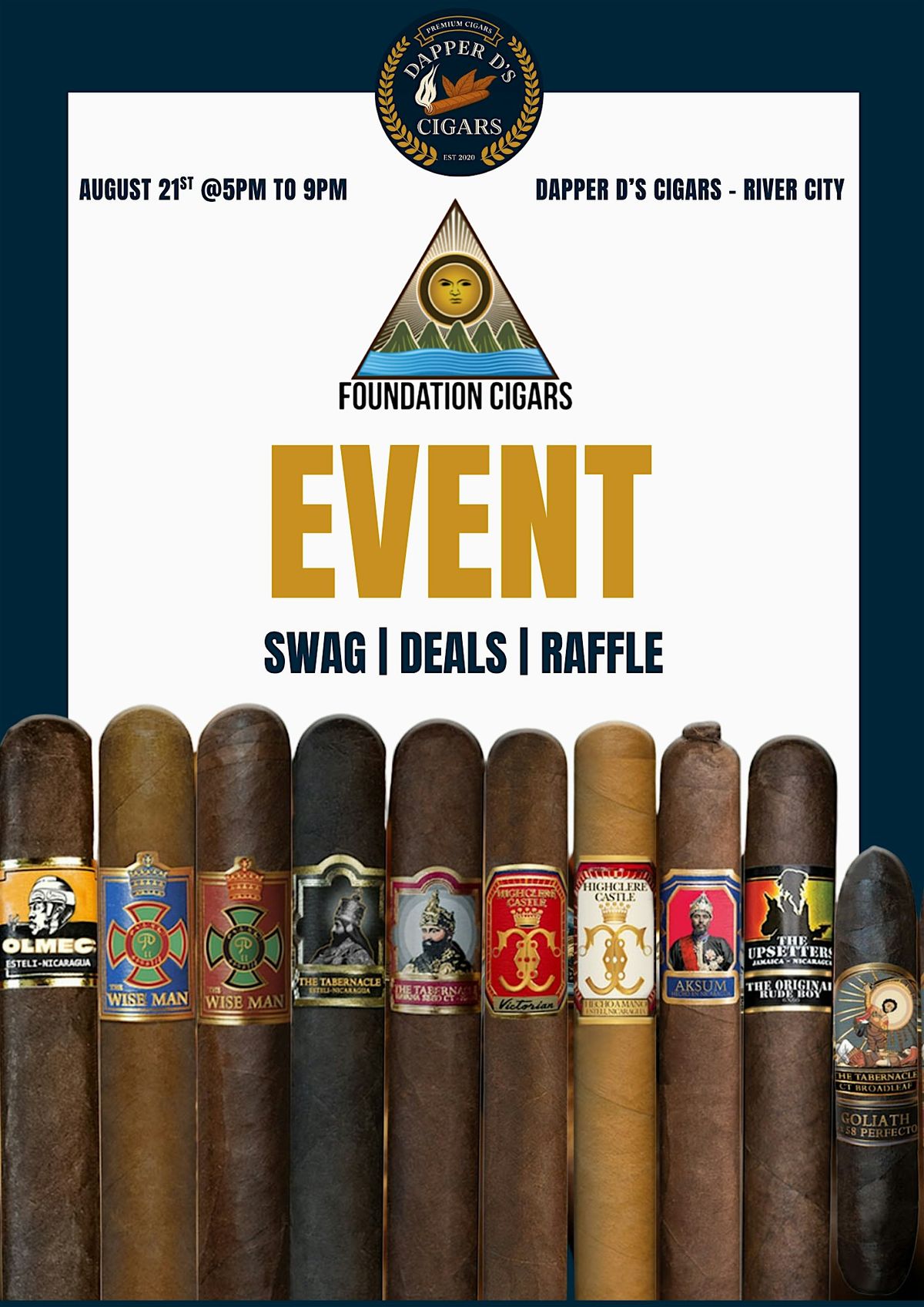 Foundation Cigars Event at Dapper D's Cigars River City