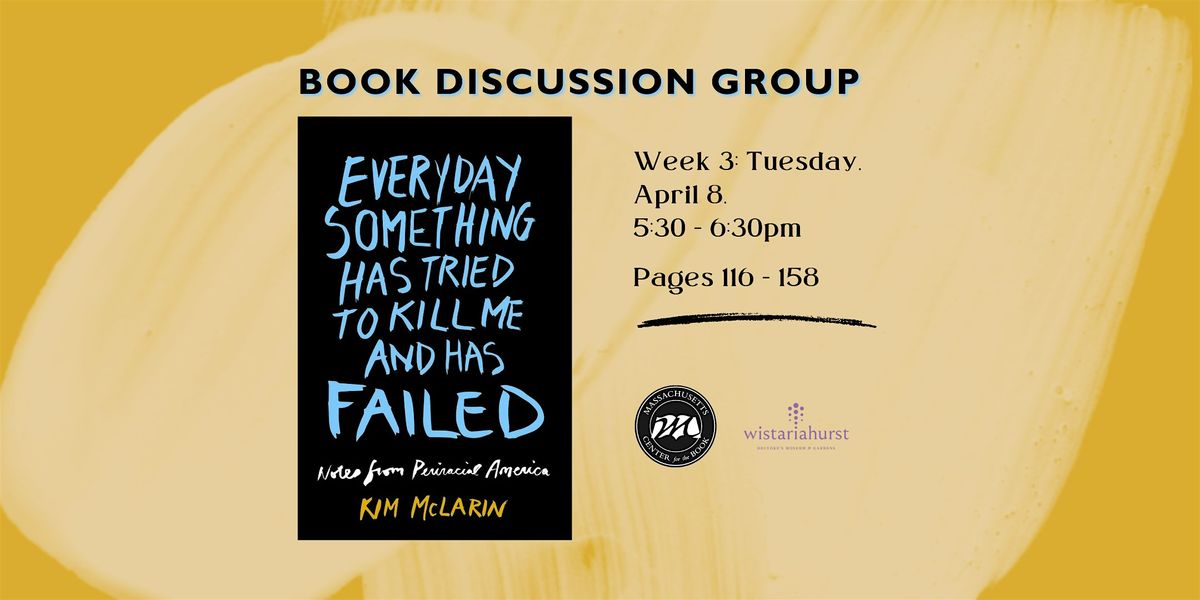 Book Discussion: Everyday Something Has Tried to K*ll Me and Has Failed