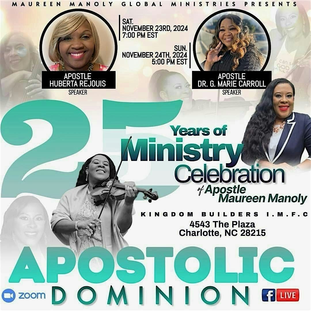 Apostle Maureen Manoly's 25 Years of Ministry Anniversary Celebration