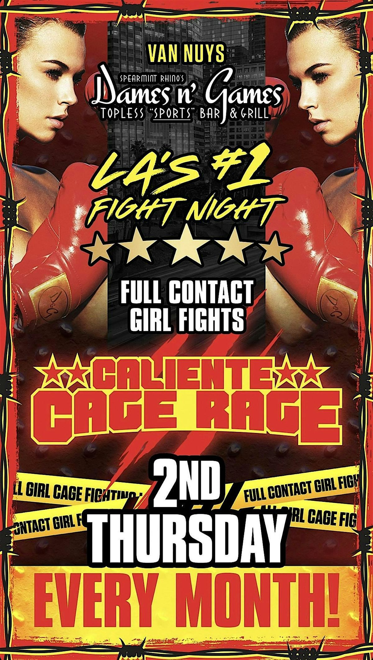 Caliente Cage Rage at Dames n\u2019 Games Van Nuys