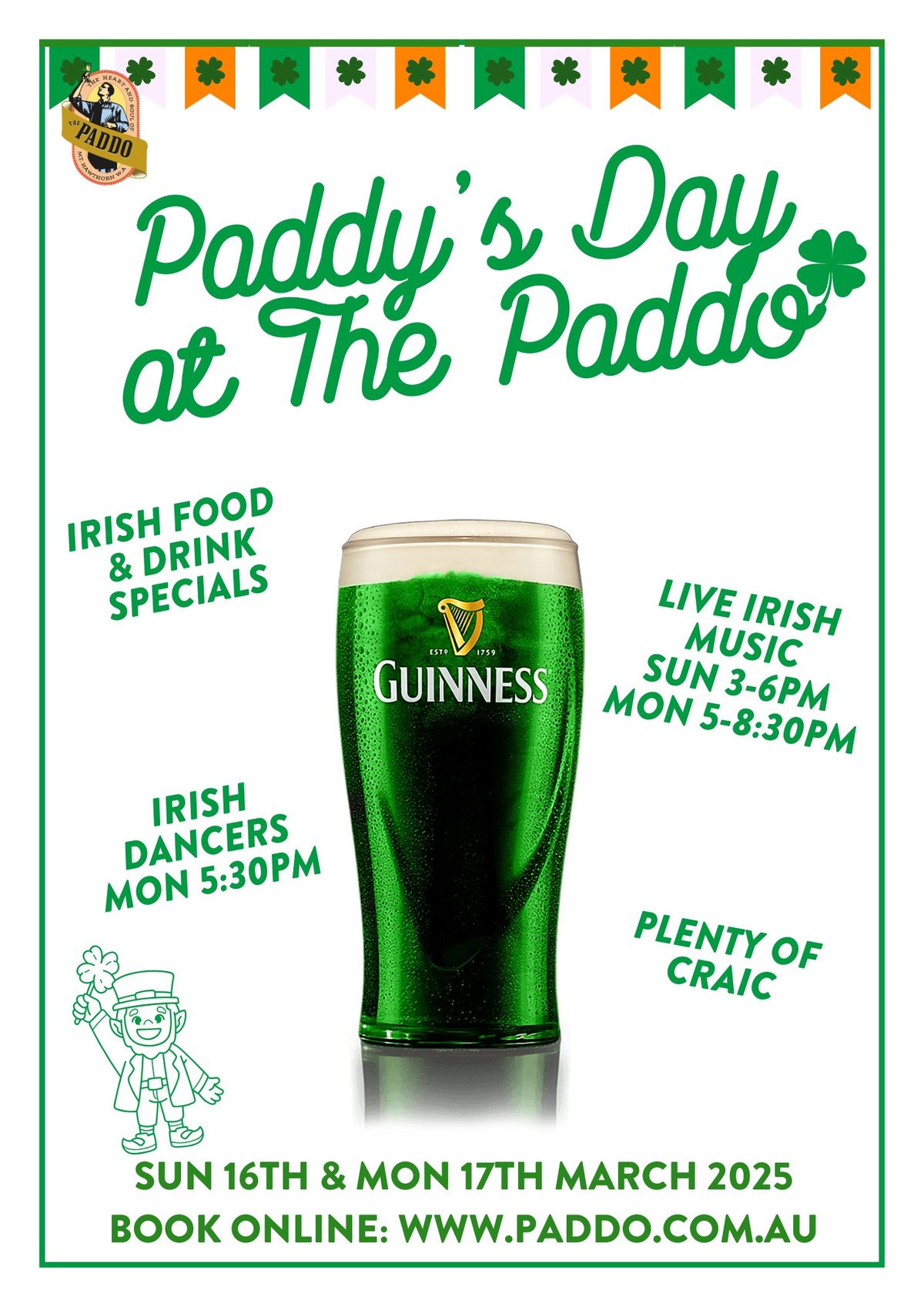 St Patrick's Day at The Paddo \u2618\ufe0f