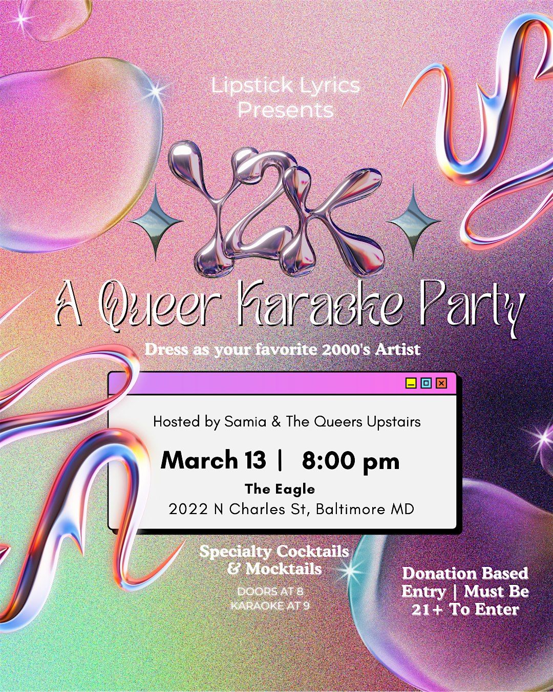 Lipstick Lyrics Presents: A Y2K Themed QUEER Karaoke Party