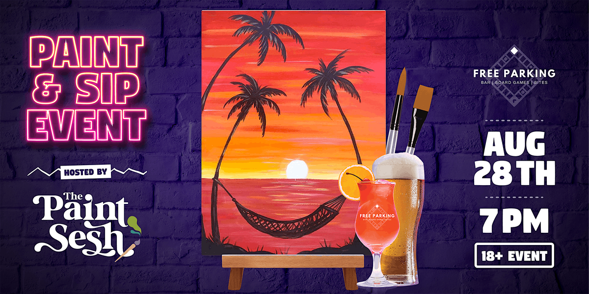 Paint & Sip Painting Event in Cincinnati, OH \u2013 \u201cBeach Hangout\u201d