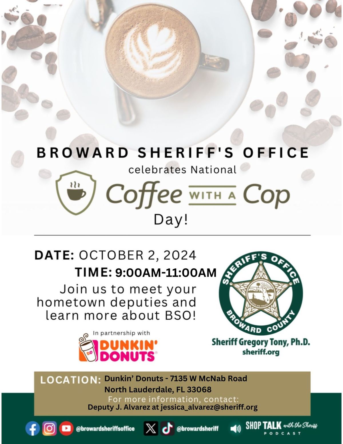 BSO North Lauderdale Coffee with a Cop Day!