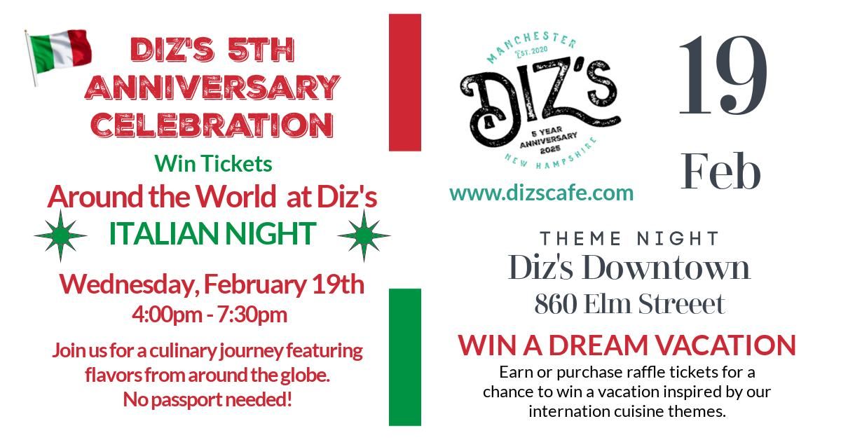 Around the World at Diz's - ITALIAN NIGHT