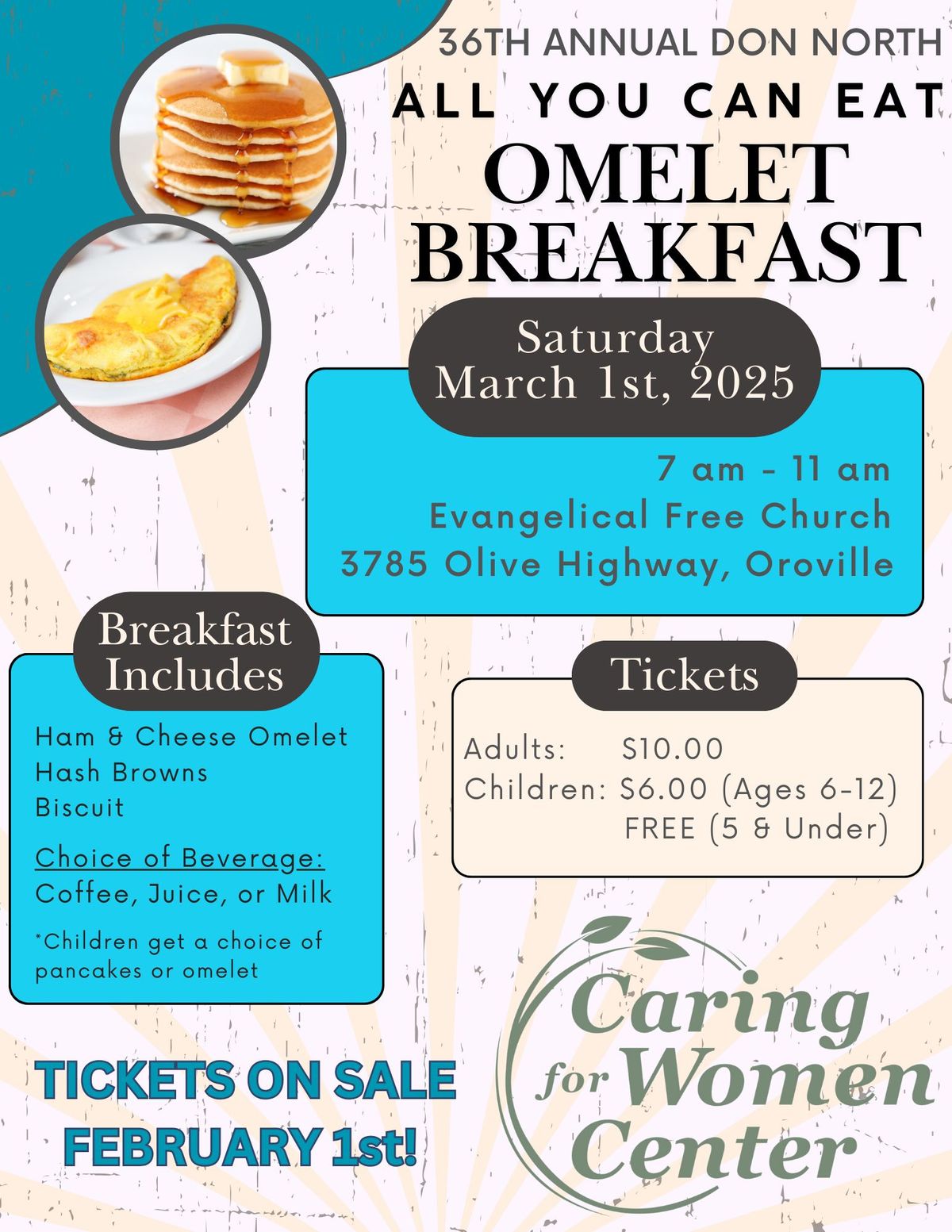 36th Annual Omelet Breakfast March 1, 2025