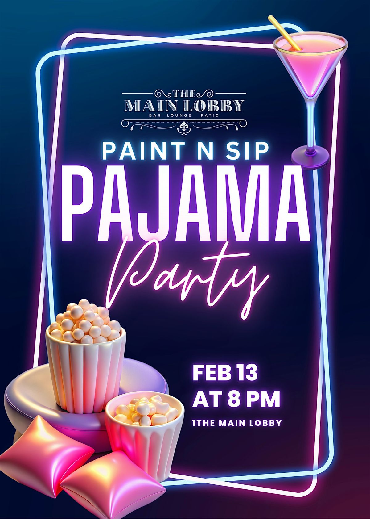 Paint N Sip Pajama Party