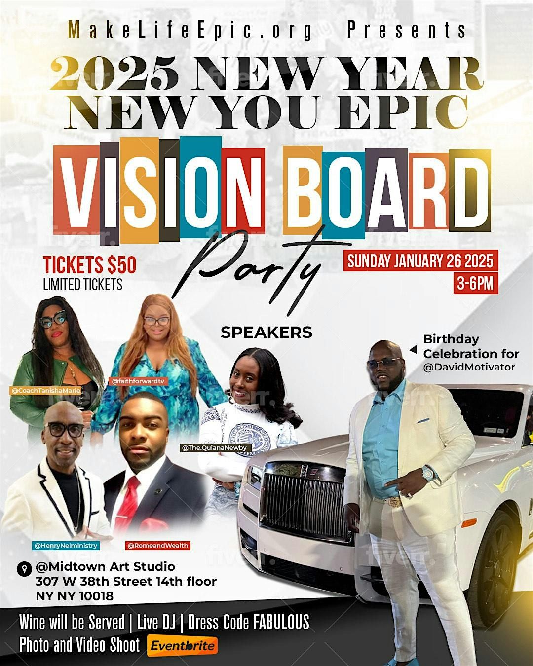 MakeLifeEpic.org Presents 2025 New Year, New You Epic Vision Board Party