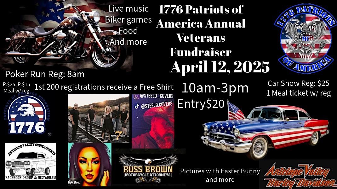 1776 Patriots of America MC Annual Veterans Fundraiser