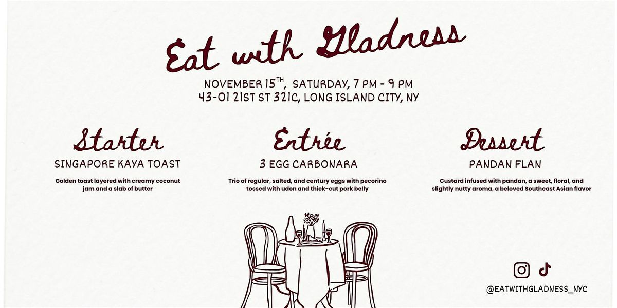 Eat with Gladness Dinner Launch Party - Nov 15th