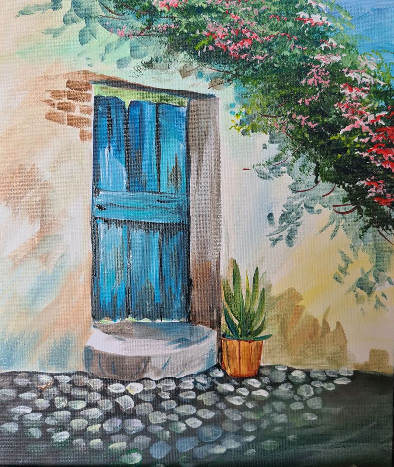 A Cypress Garden Door - Paint Party  B&B 