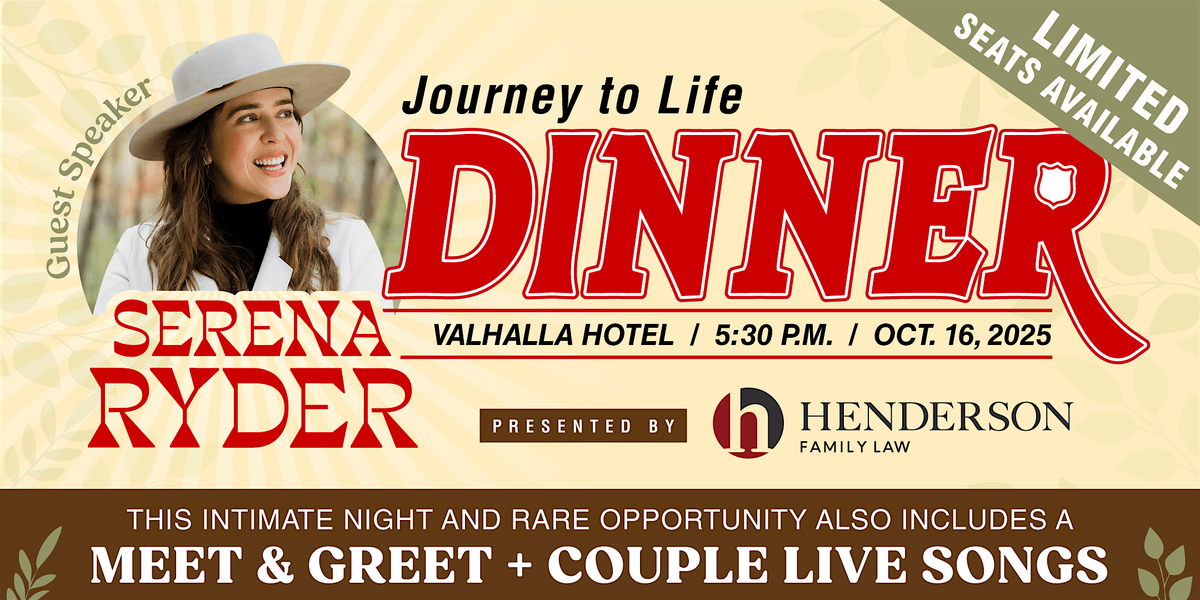 The Journey to Life Dinner \u2013 An Inspiring Evening with Serena Ryder