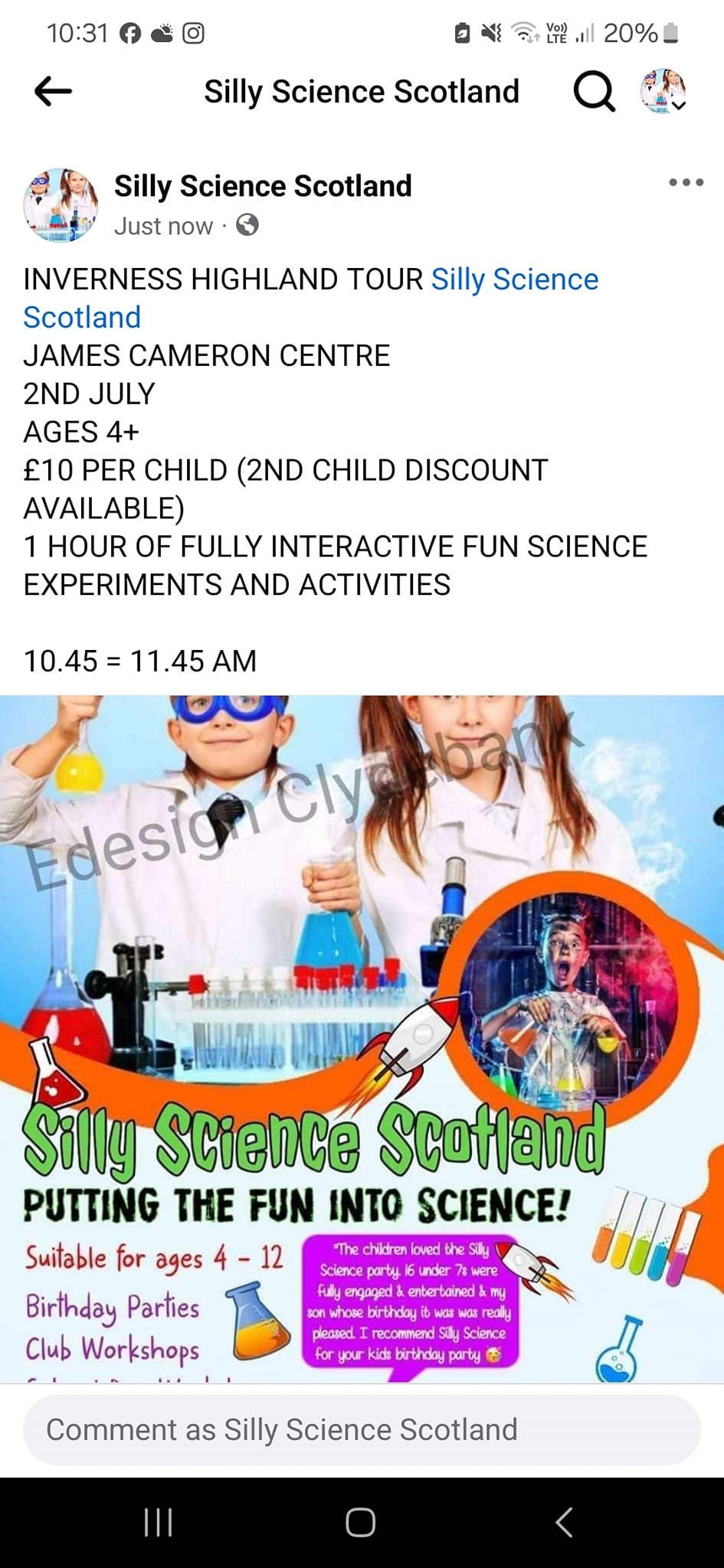 SILLY SCIENCE SUMMER WORKSHOPS