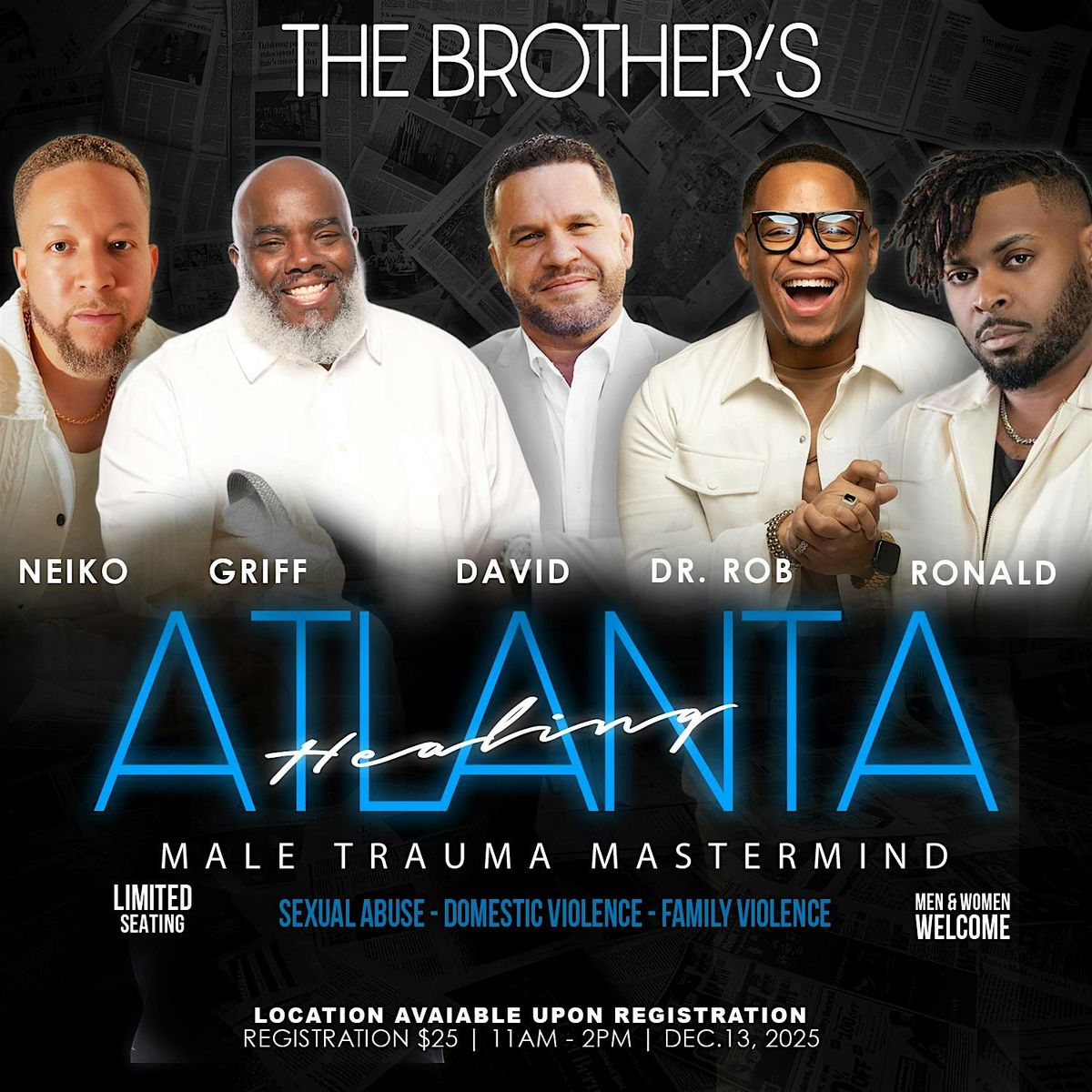 The Brother\u2019s Healing: Male Trauma Mastermind \u2013 ATLANTA