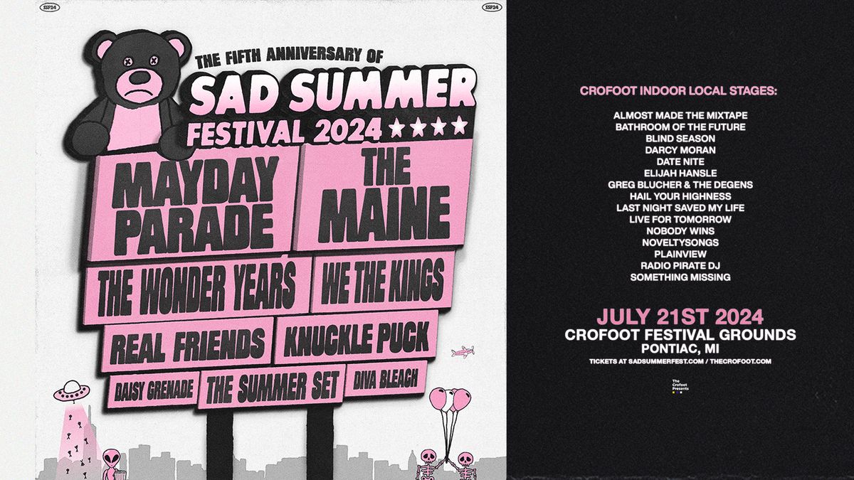 Sad Summer Festival 2024 - Presented By Journeys and Converse | 7\/21\/24 | Crofoot Festival Grounds