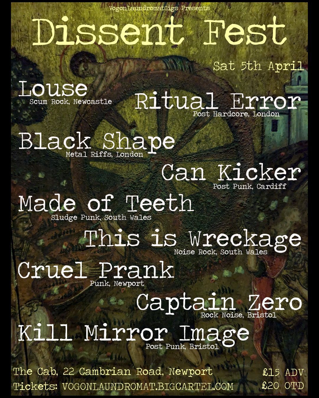 Dissent Fest All Dayer with Louse, Ritual Error, Black Shape, Can Kicker and more!...