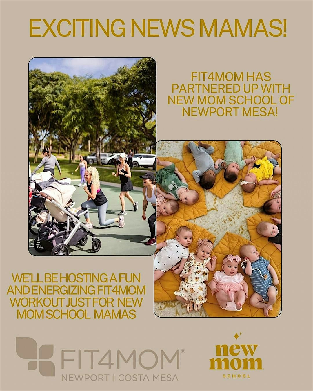 Fit4Mom Newport Costa Mesa X New Mom School Newport Mesa