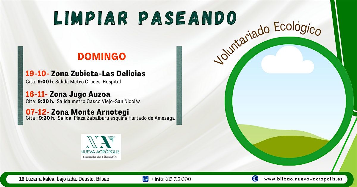 Voluntariado Ec\u00f3logico: Limpiar Paseando