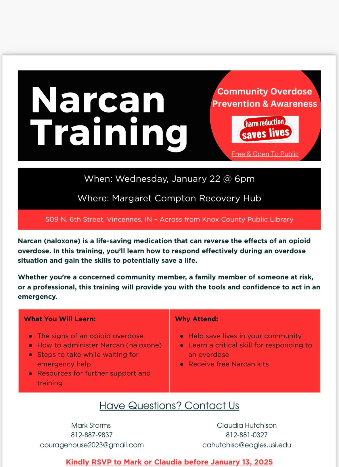 Free Narcan Training