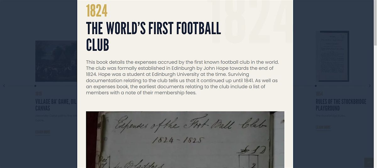 The story and legacy of  the world's first football club