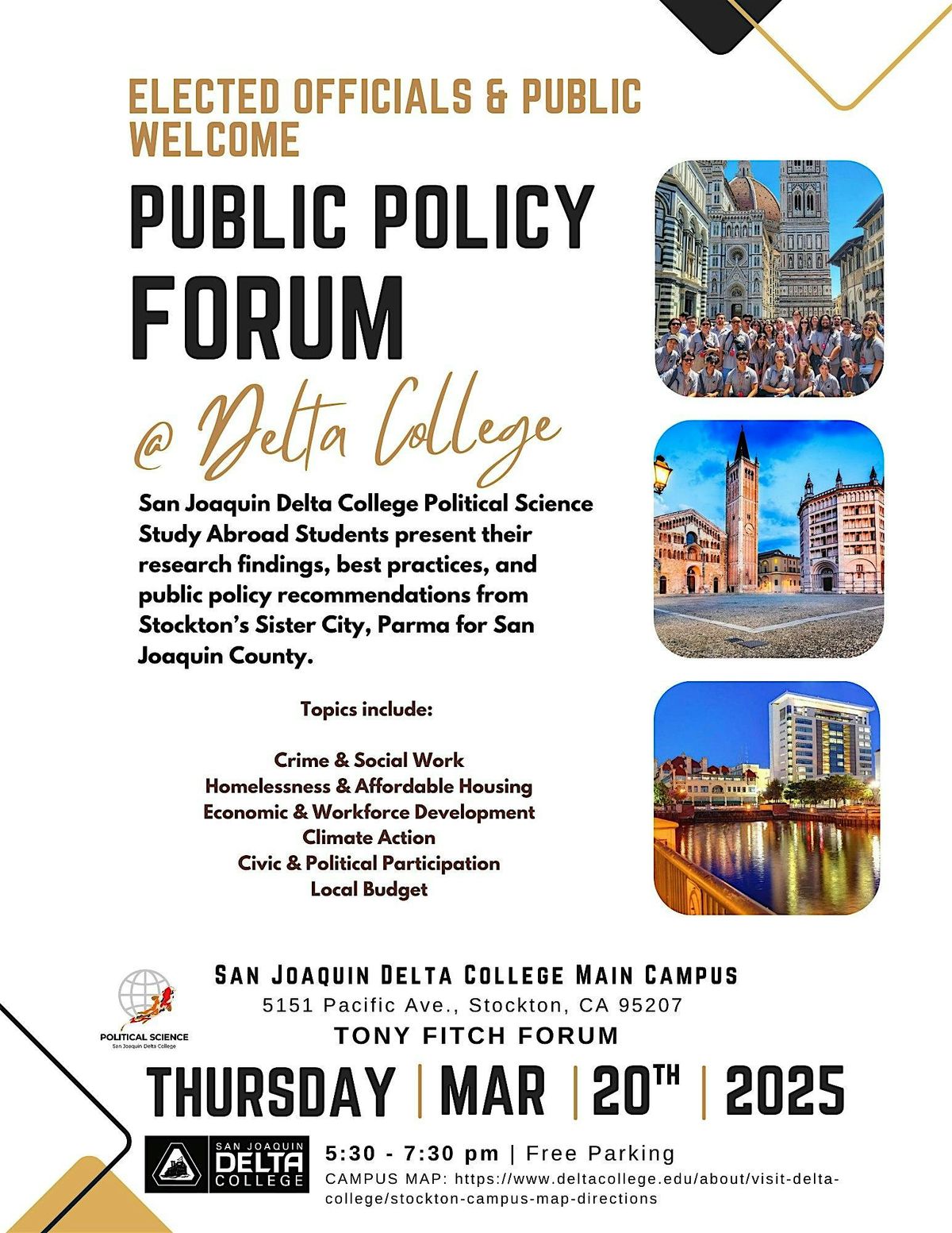 Public Policy Forum at San Joaquin Delta College