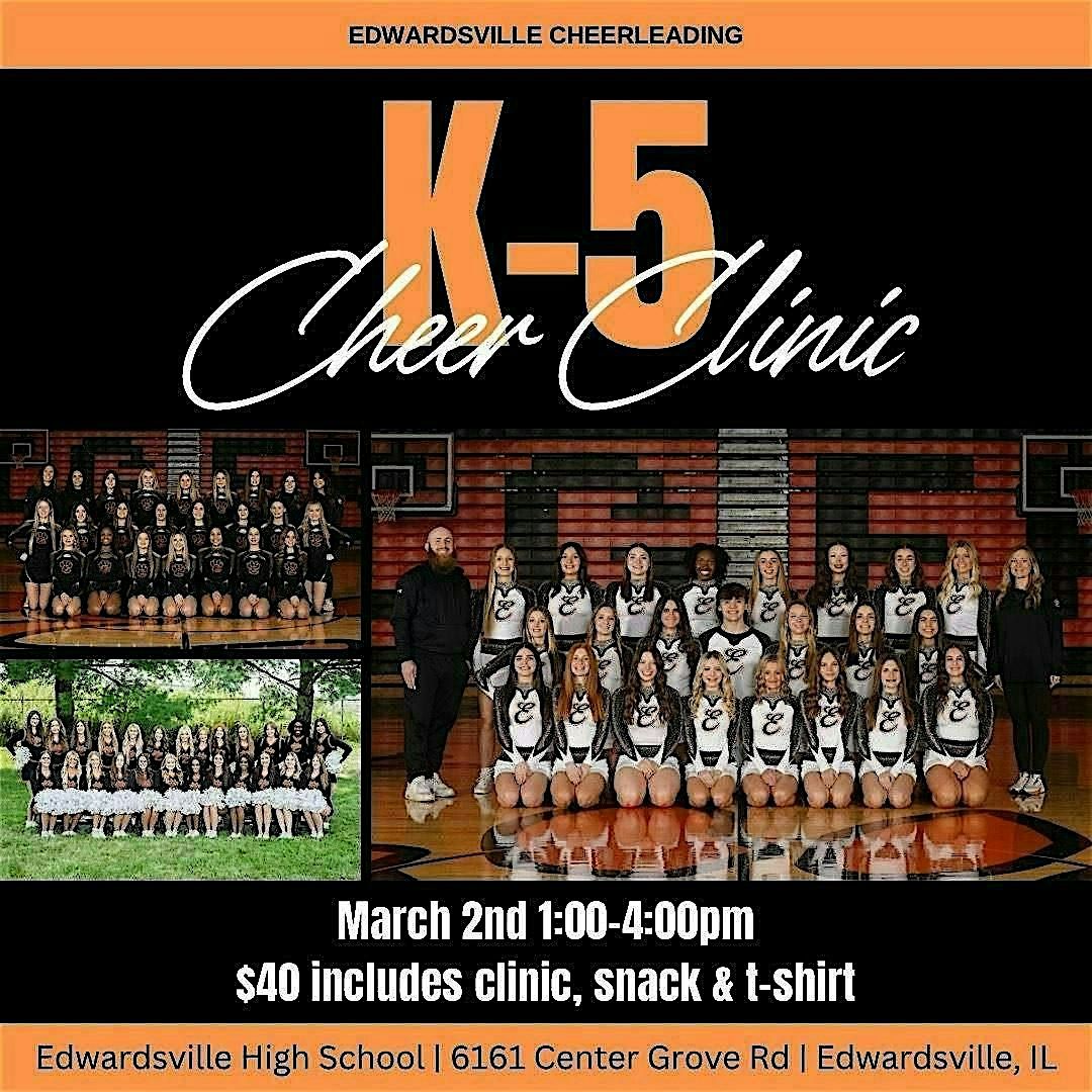 Edwardsville Cheerleading Clinic 2025 for K - 5th grade