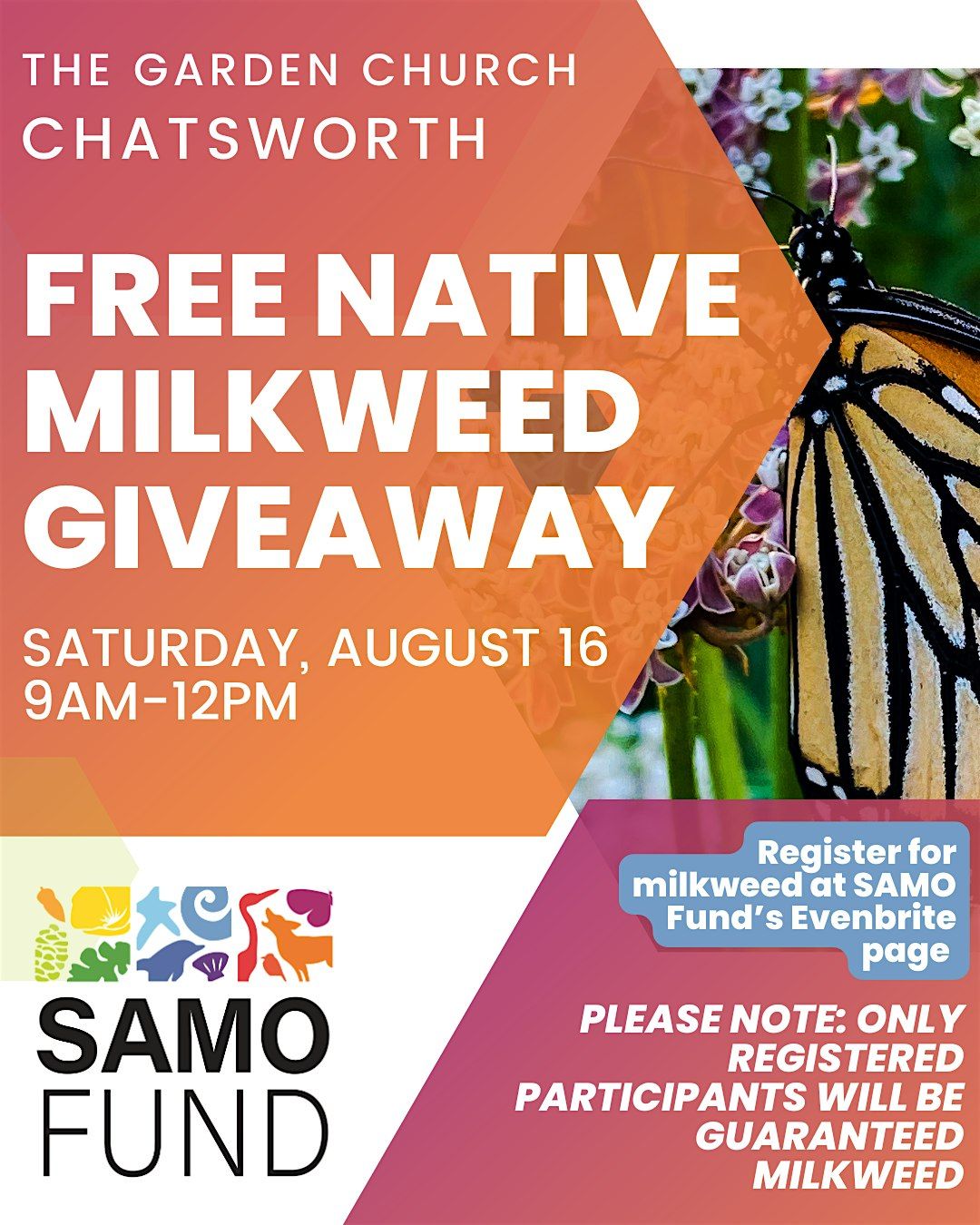 CHATSWORTH -  Free Milkweed Giveaway at The Garden Church