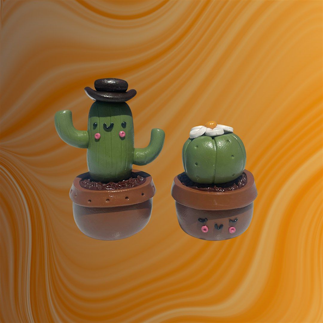 Clay cactus workshop - polymer clay craft class - cactus friends